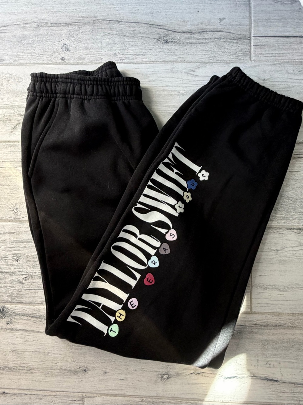 Taylor Swift Eras Tour Black Logo Sweatpants